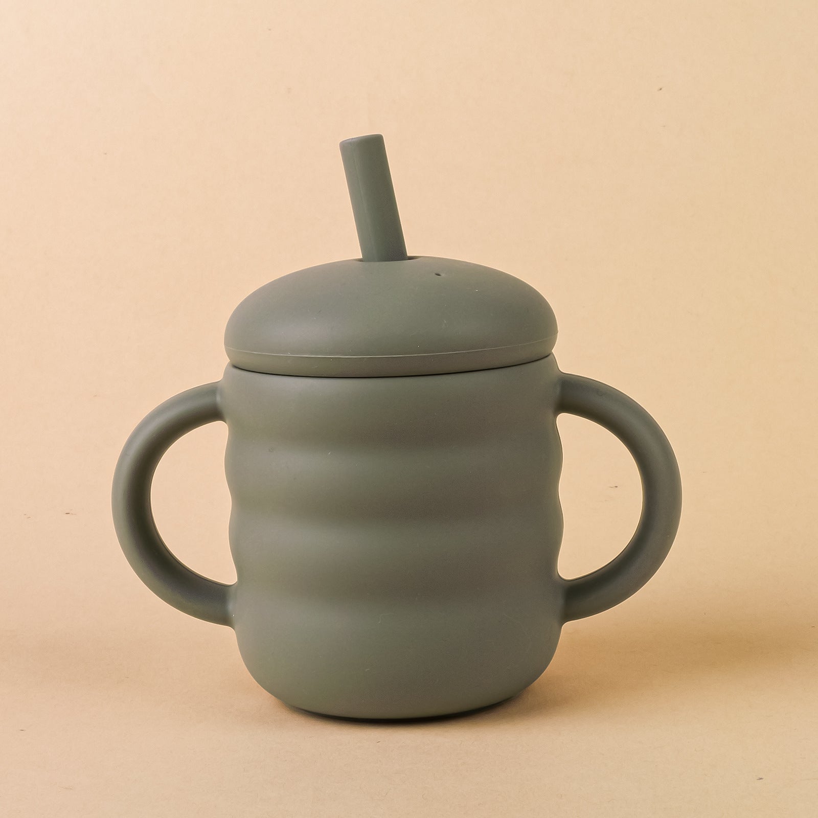 Cross-border New Corrugated Baby Cups Silicone Drinking Cups Fall-resistant High Temperature Resistant Children's Cups Baby Cups Wholesale