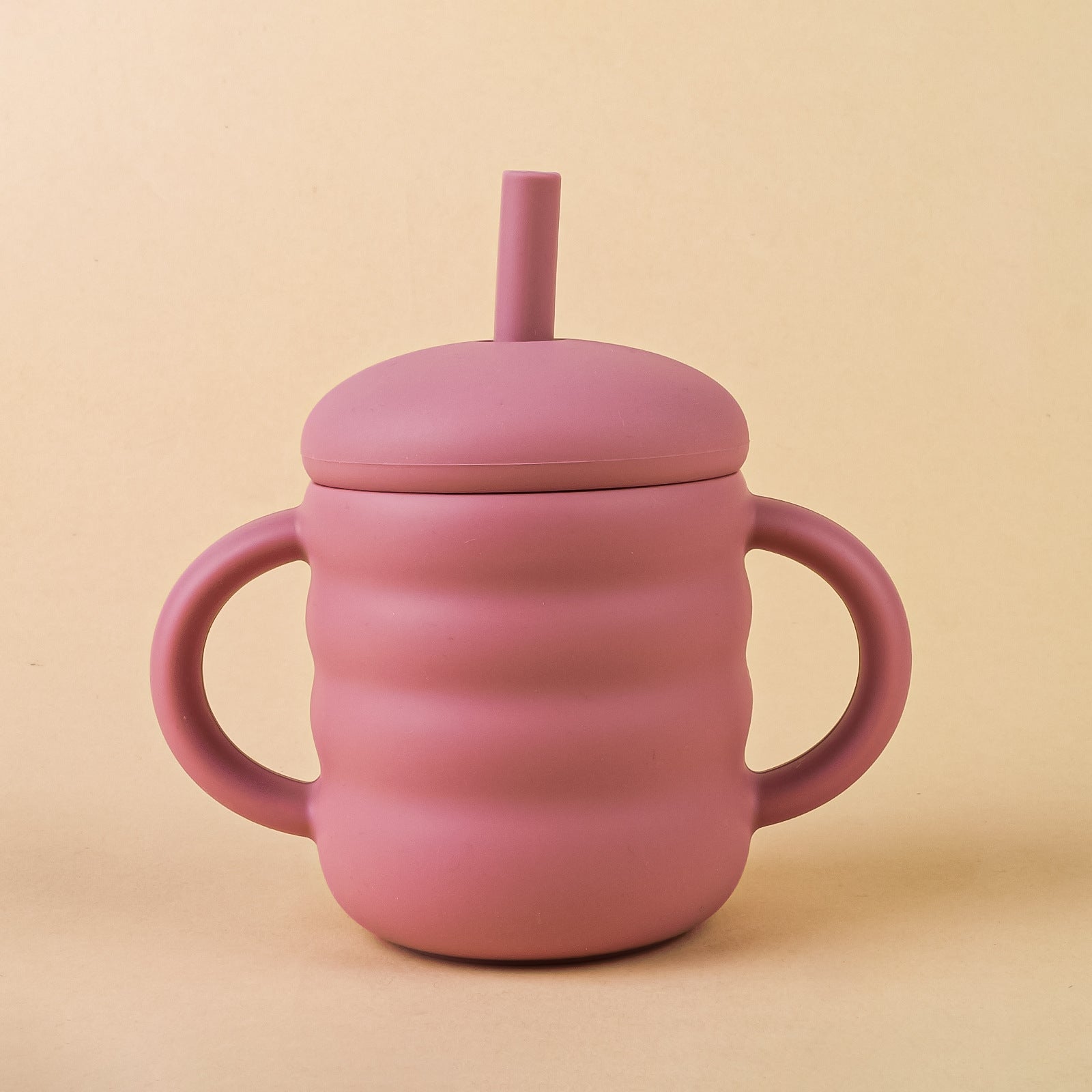 Cross-border New Corrugated Baby Cups Silicone Drinking Cups Fall-resistant High Temperature Resistant Children's Cups Baby Cups Wholesale