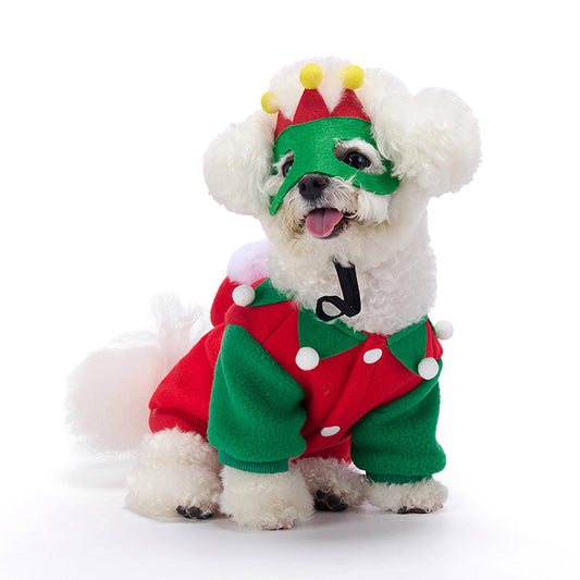 Christmas Dress-up Pet Clothes, Autumn And Winter Warm Dog Clothes, Plush Clothes, Christmas Clothes